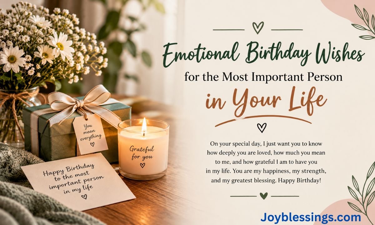 Emotional Birthday Wishes for the Most Important Person in Your Life 