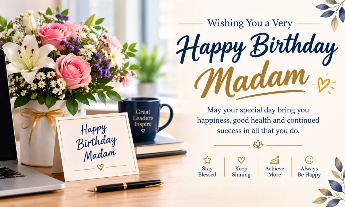 Formal Birthday Wishes for Madam in Workplace