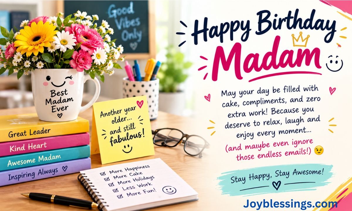 Funny Birthday Wishes for Madam
