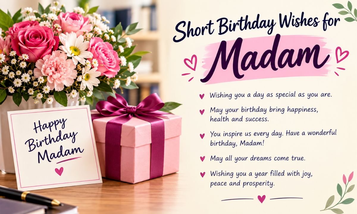 Short Birthday Wishes for Madam