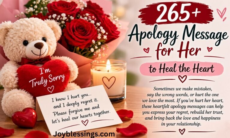 265+ Apology Message for Her to Heal the Heart