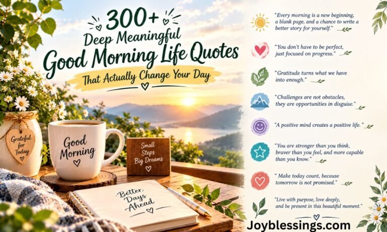 300+ Deep Meaningful Good Morning Life Quotes That Actually Change Your Day