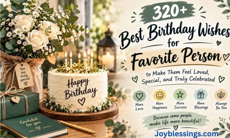 320+ Best Birthday Wishes for Favorite Person to Make Them Feel Loved, Special, and Truly Celebrated