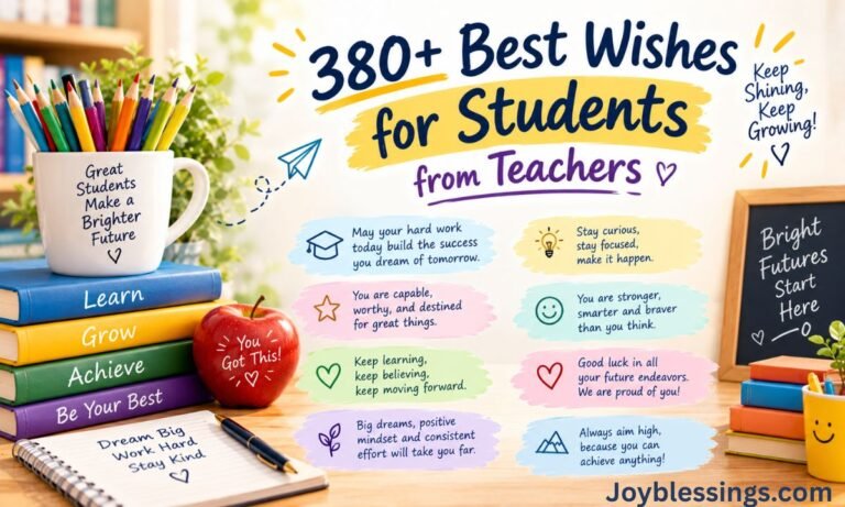 380+ Best Wishes for Students from Teachers in English