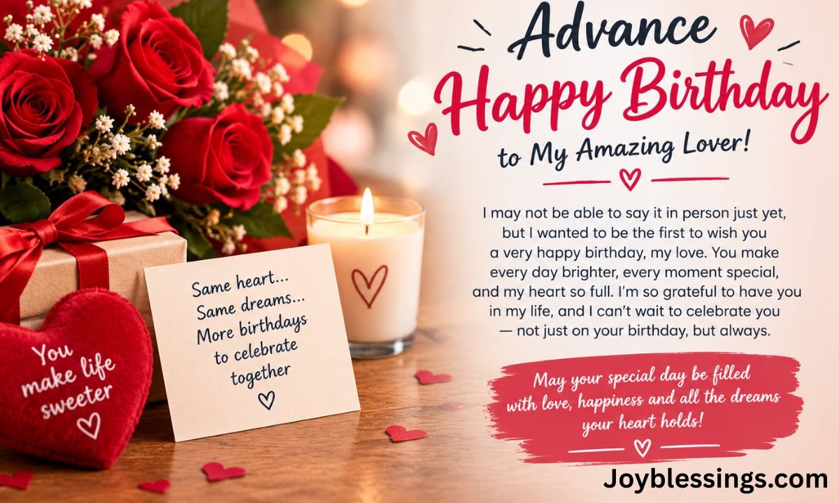 Advance Birthday Wishes for Lover
