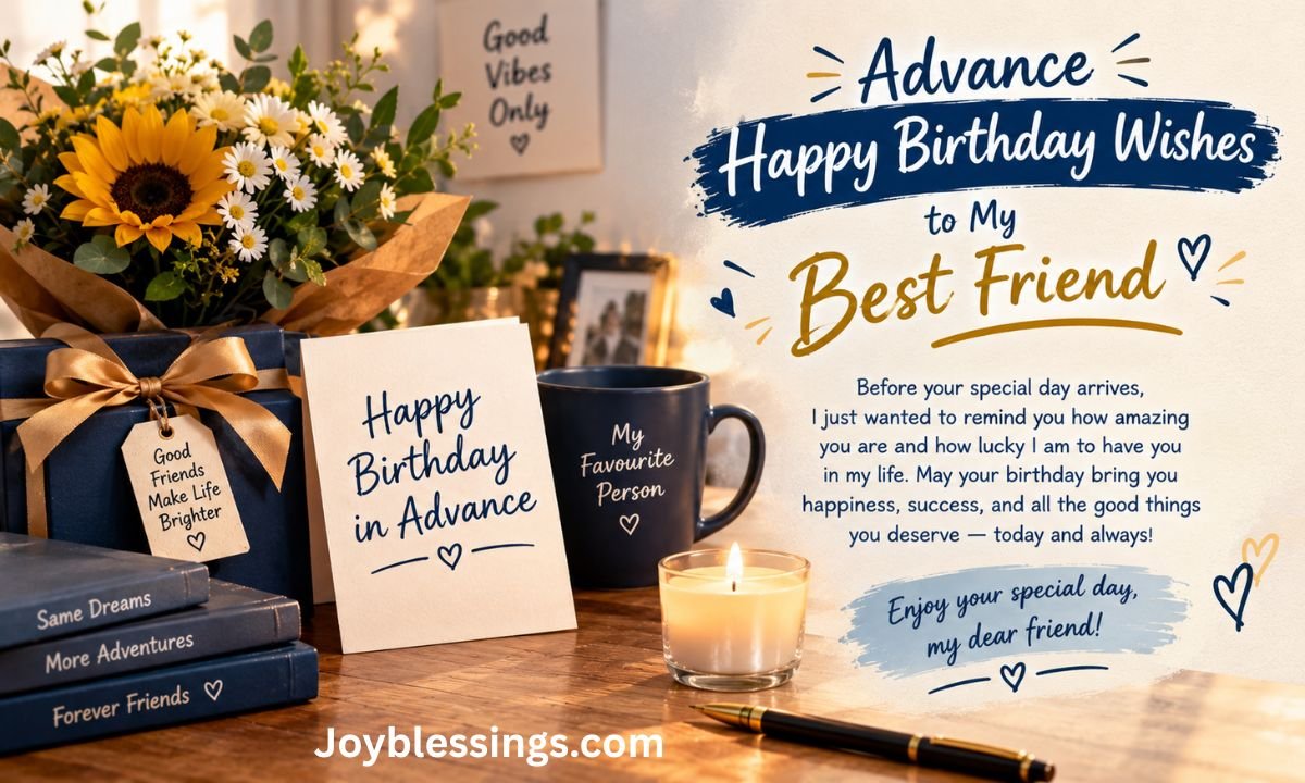 Advance Happy Birthday Wishes to Best Friend
