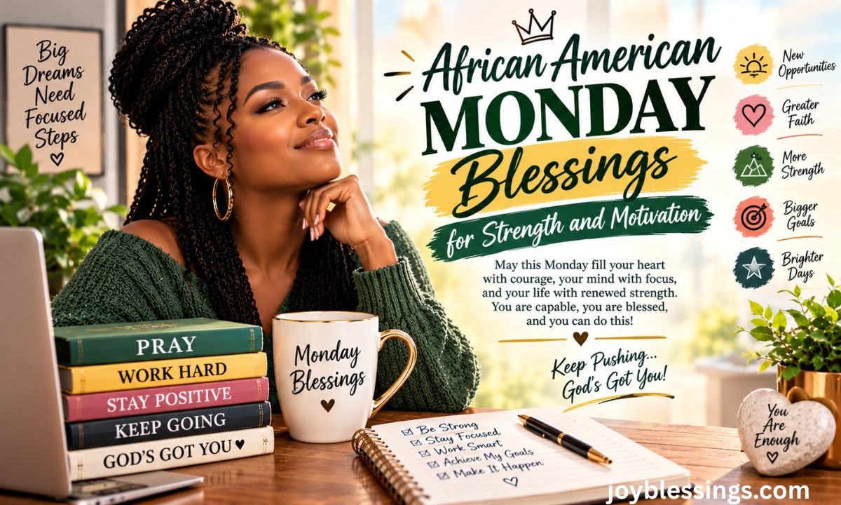 African American Monday Blessings for Strength and Motivation