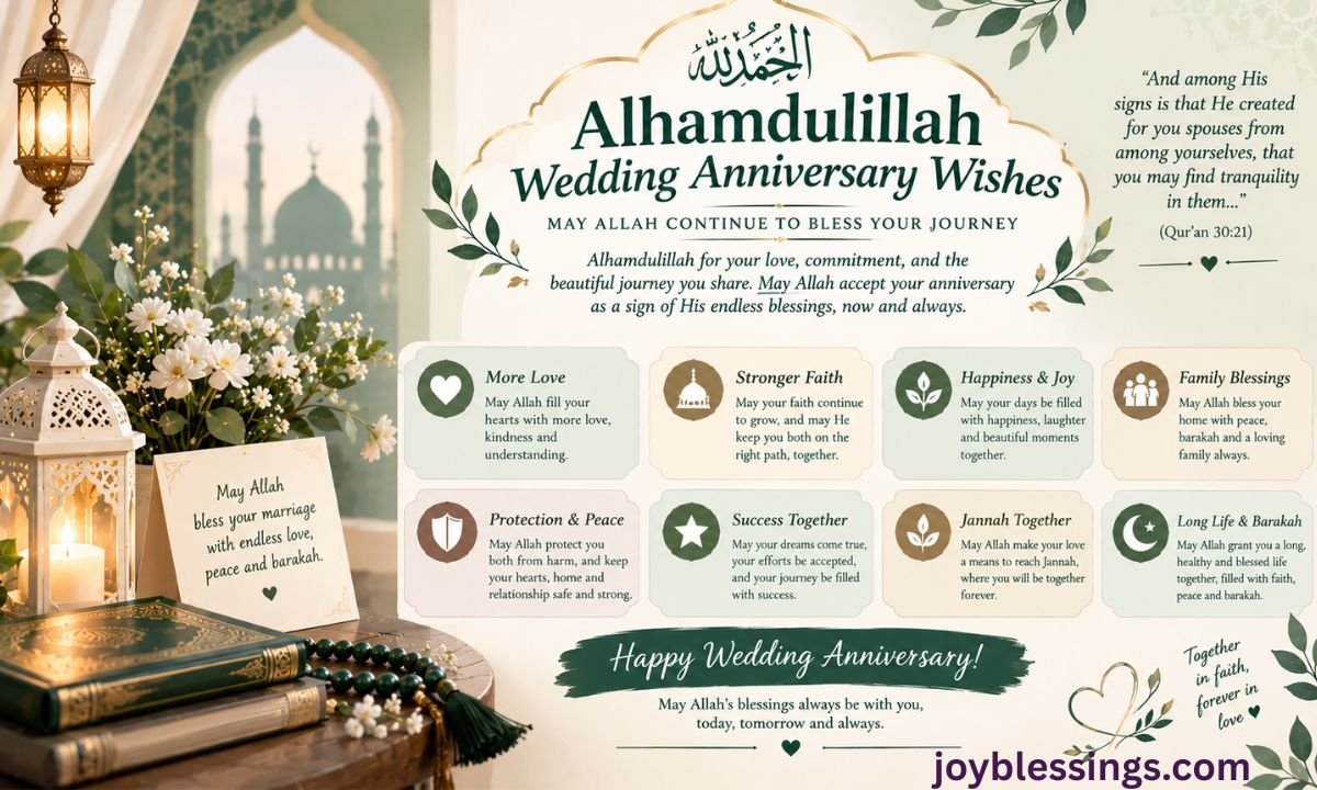 Alhamdulillah Wedding Anniversary Wishes