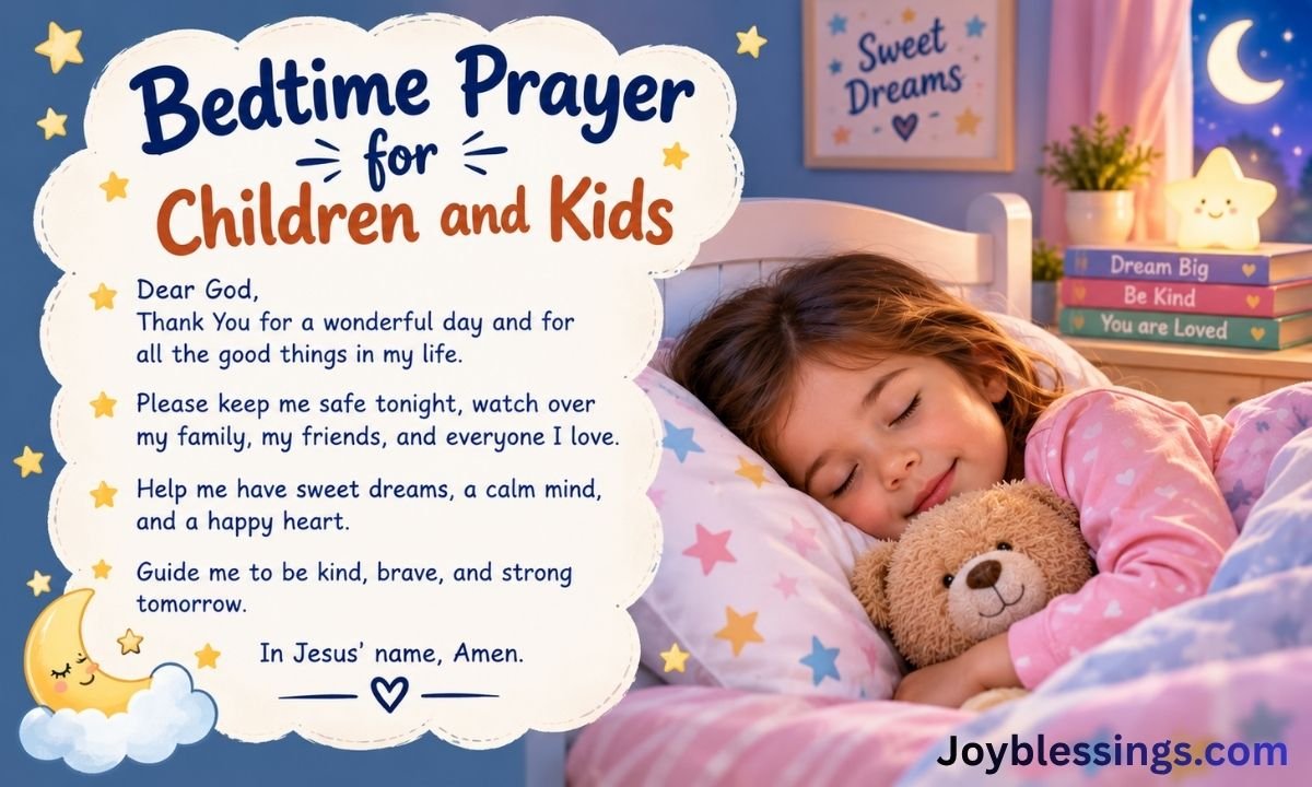 Bedtime Prayer for Children and Kids