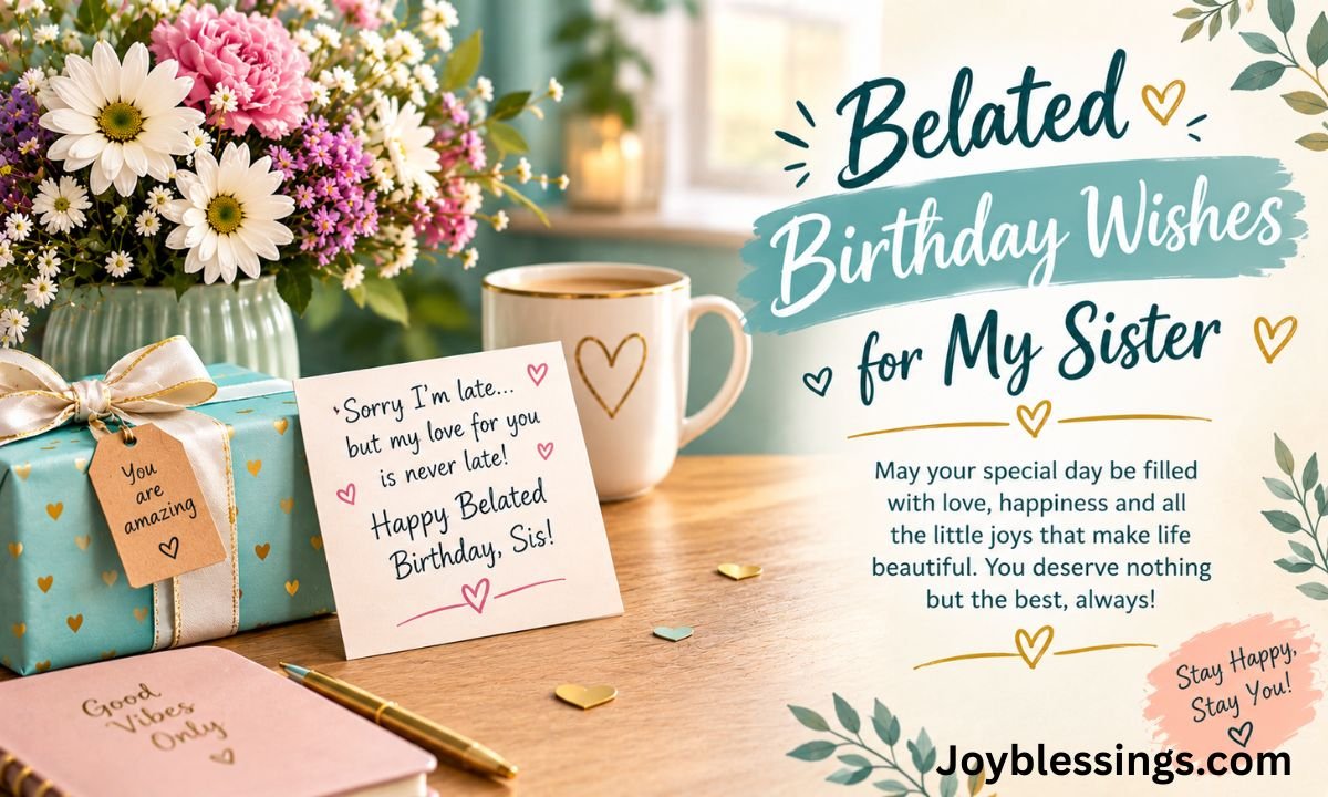 Belated Birthday Wishes for Sister