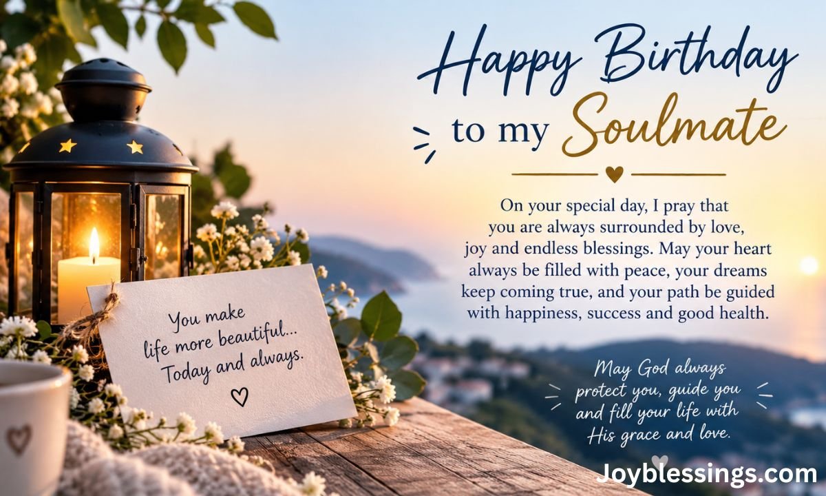 Birthday Blessings and Prayers for Soulmate