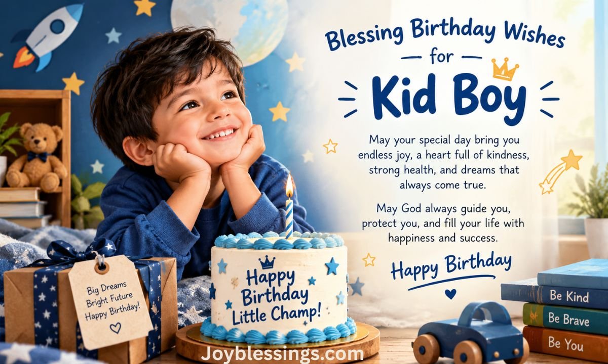 Blessing Birthday Wishes for Kid Boy