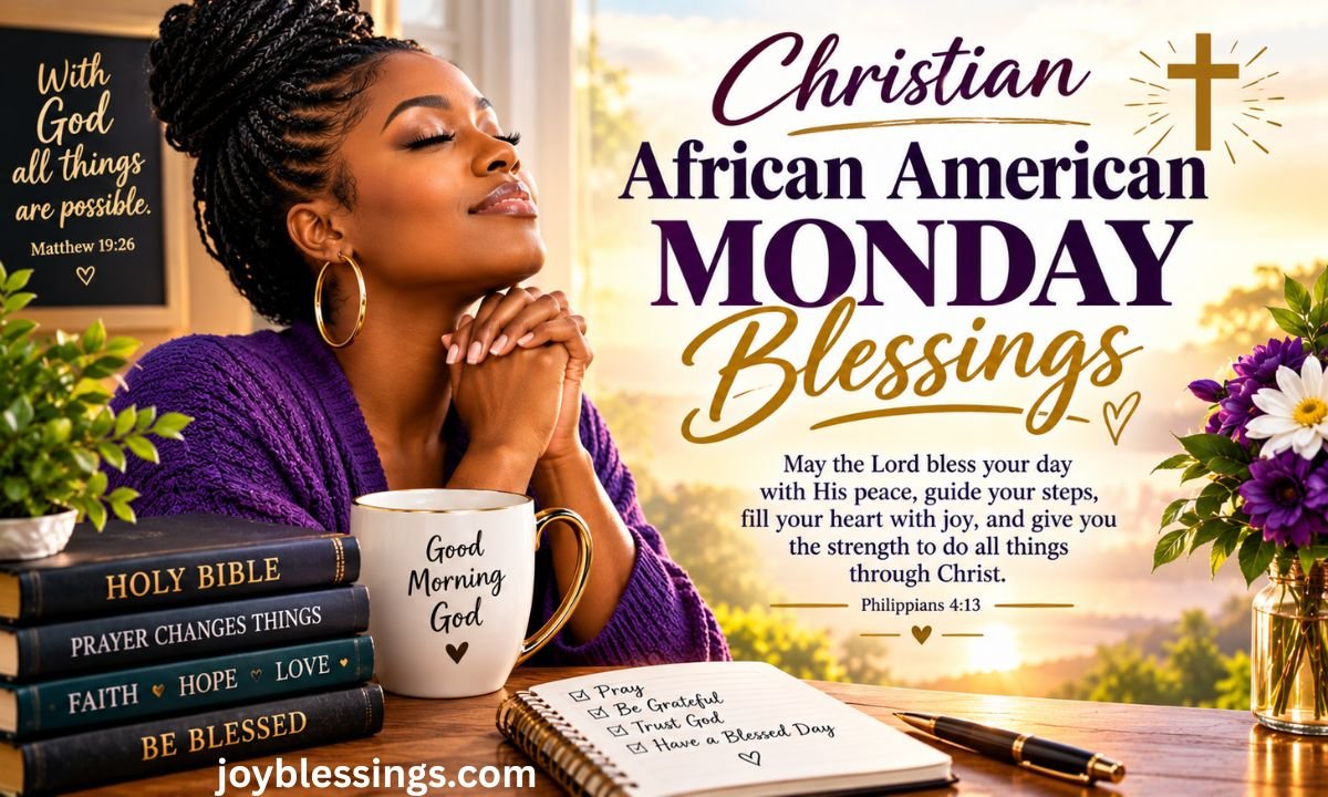 Christian African American Monday Blessings