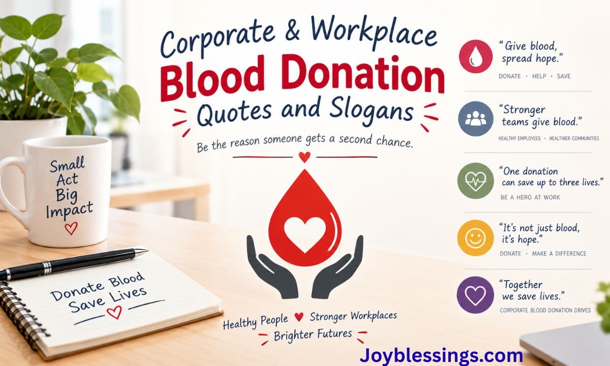 Corporate and Workplace Blood Donation Quotes and Slogans
