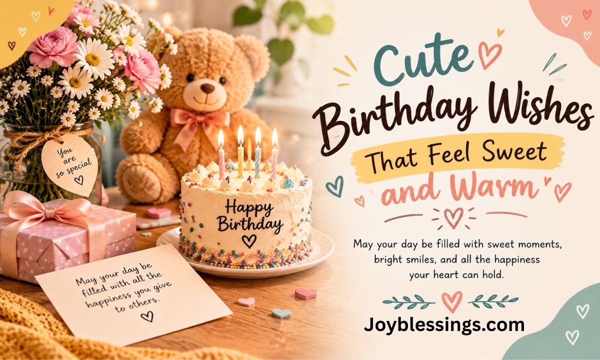 Cute Birthday Wishes That Feel Sweet and Warm