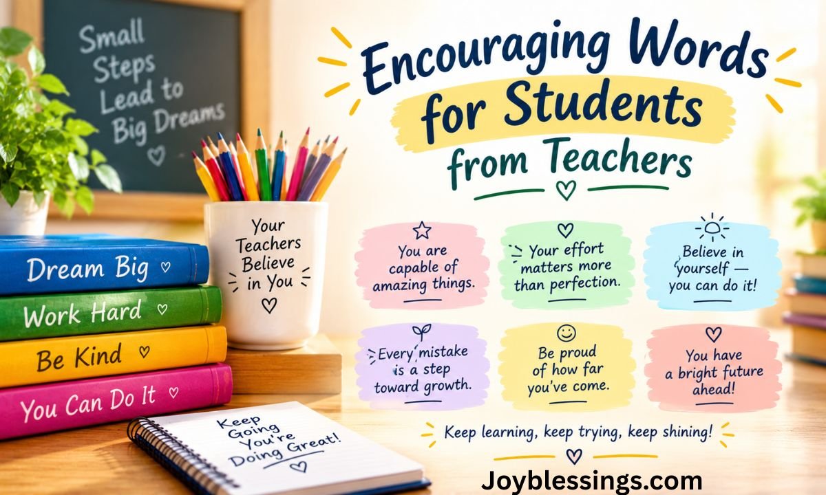 Encouraging Words for Students from Teachers