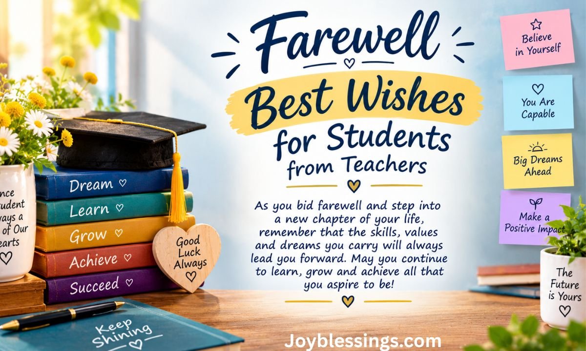 Farewell Best Wishes for Students from Teachers