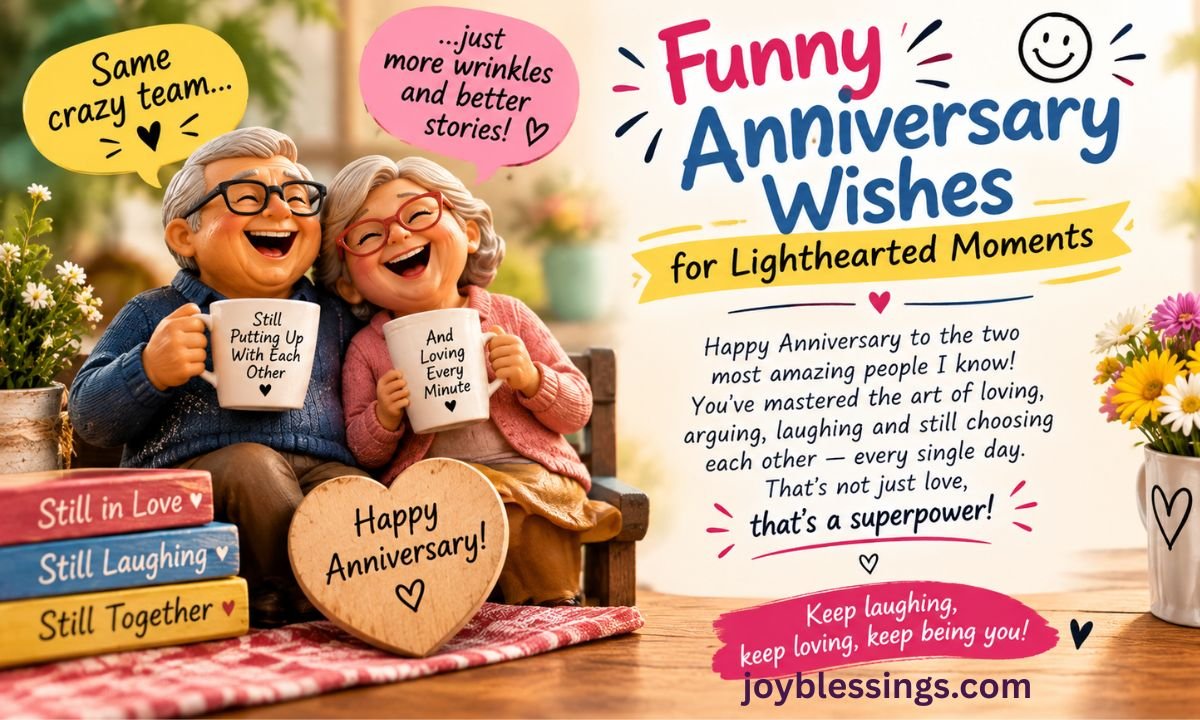Funny Anniversary Wishes for Lighthearted Moments