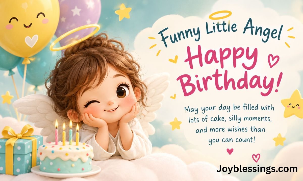 Funny Little Angel Birthday Wishes
