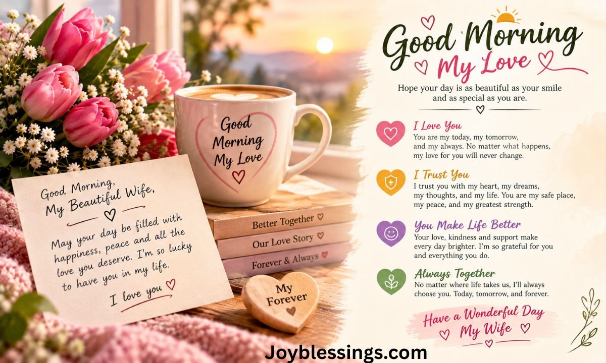 Good Morning Love and Trust Messages for My Wife