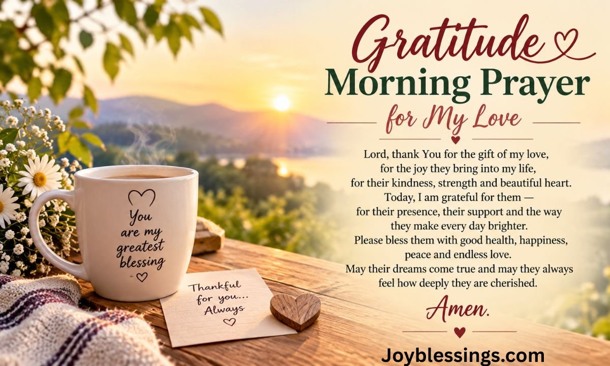 Gratitude Morning Prayer for My Love