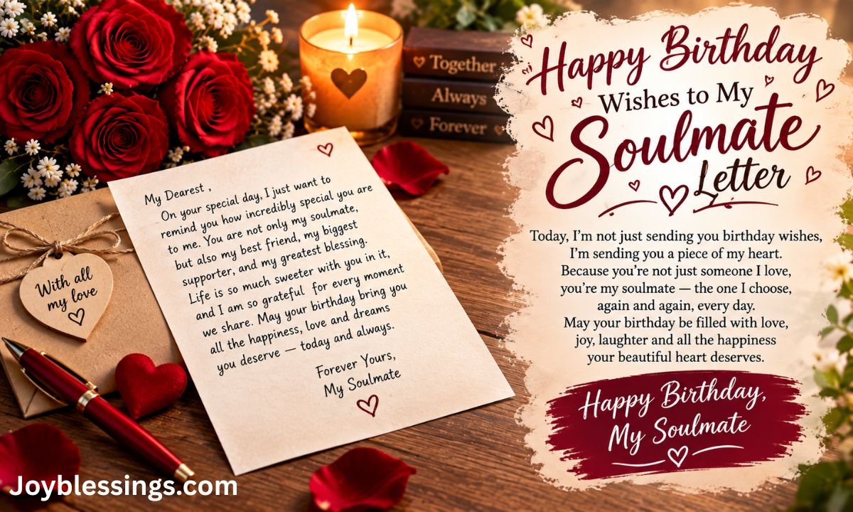 Happy Birthday Wishes to My Soulmate Letter