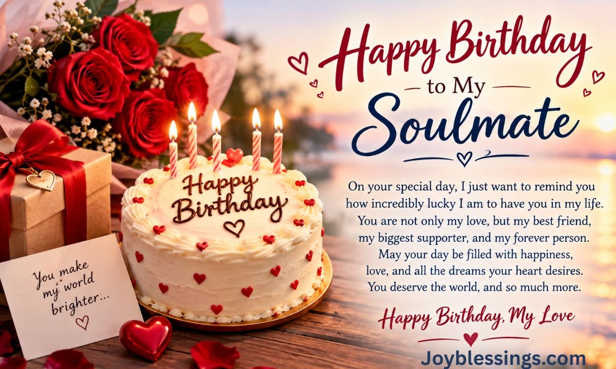 Happy Birthday Wishes to My Soulmate Wishes