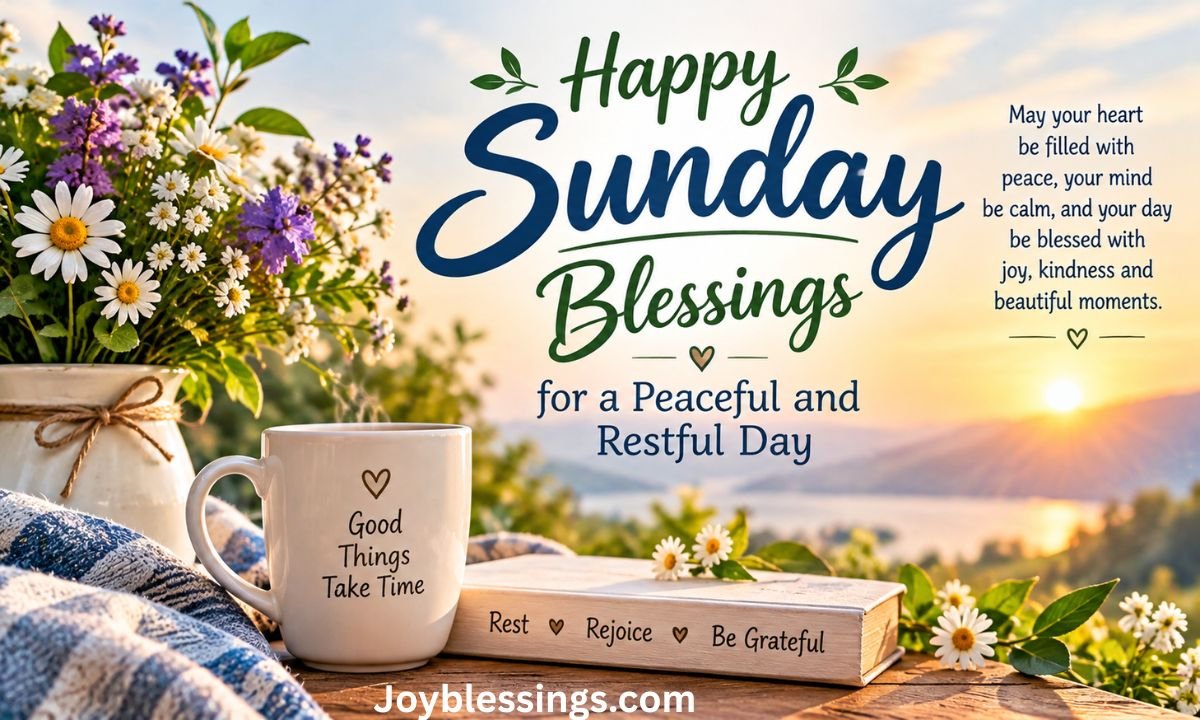 Happy Sunday Blessings for a Peaceful and Restful Day