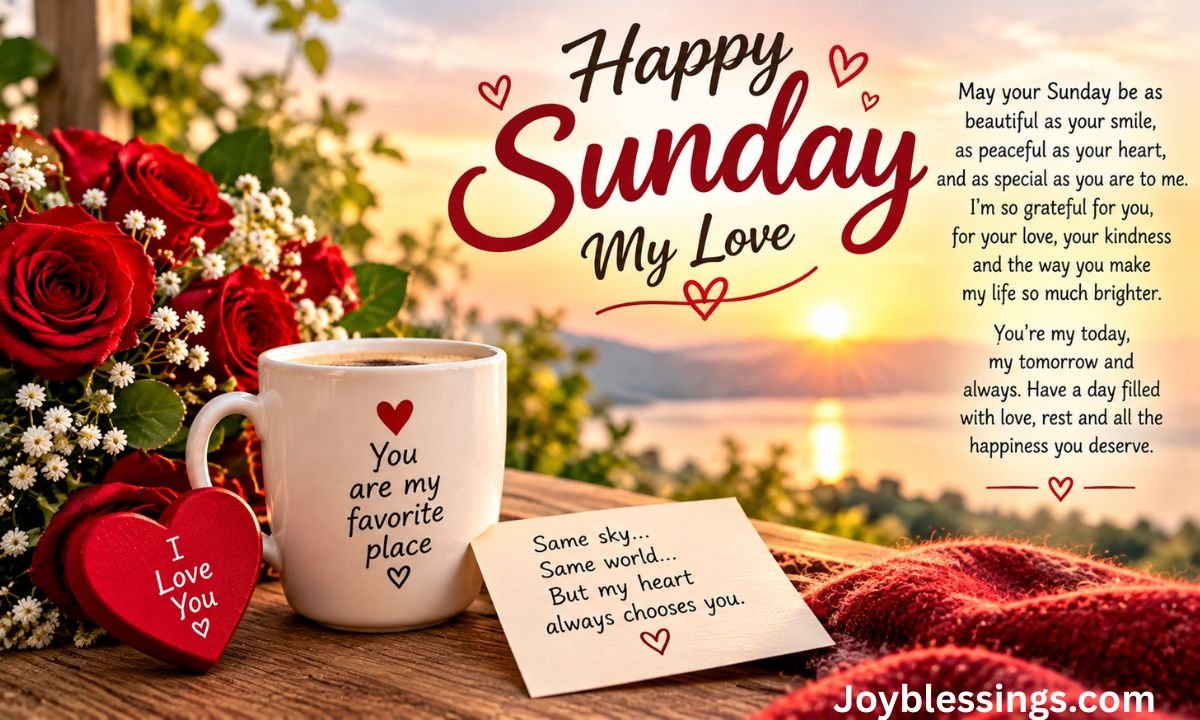 Happy Sunday Messages to My Love That Feel Romantic and Heartfelt