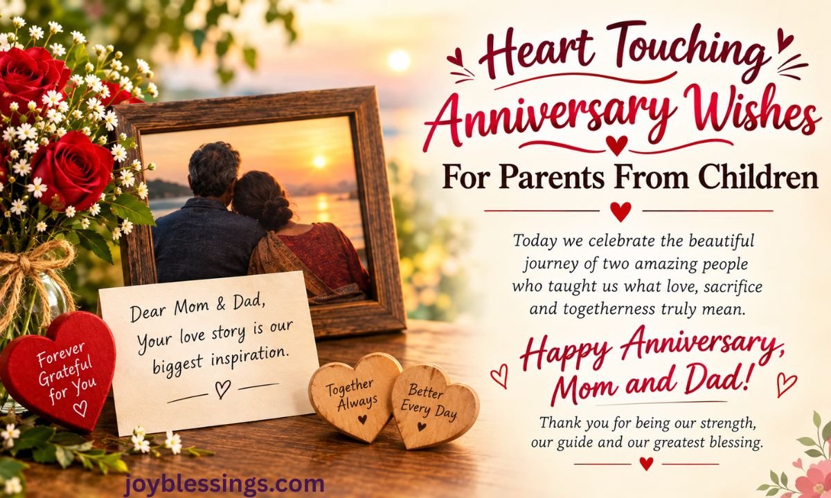 Heart touching Anniversary Wishes For Parents From Children
