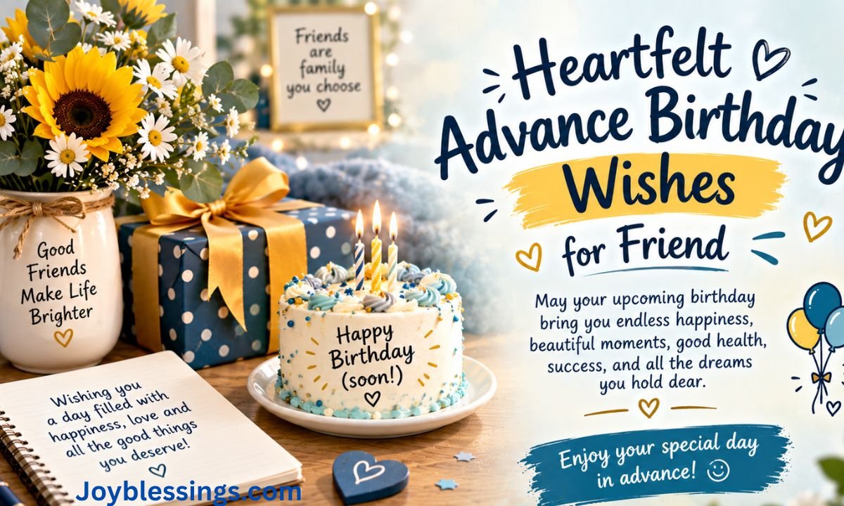 Heartfelt Advance Birthday Wishes for Friend