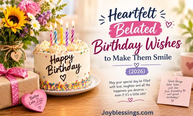Heartfelt Belated Birthday Wishes to Make Them Smile (2026)