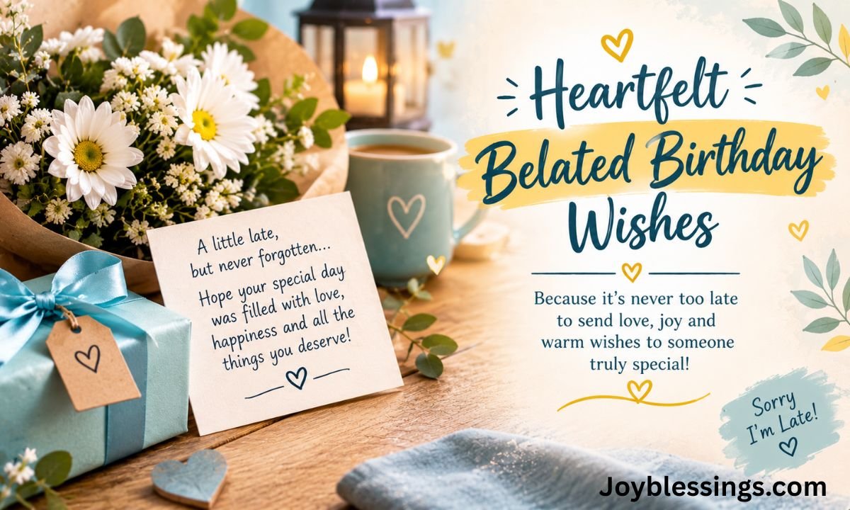 Heartfelt Belated Birthday Wishes