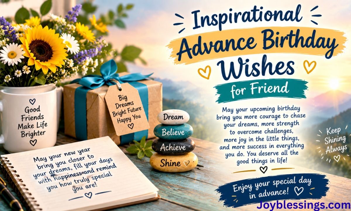 Inspirational Advance Birthday Wishes for Friend