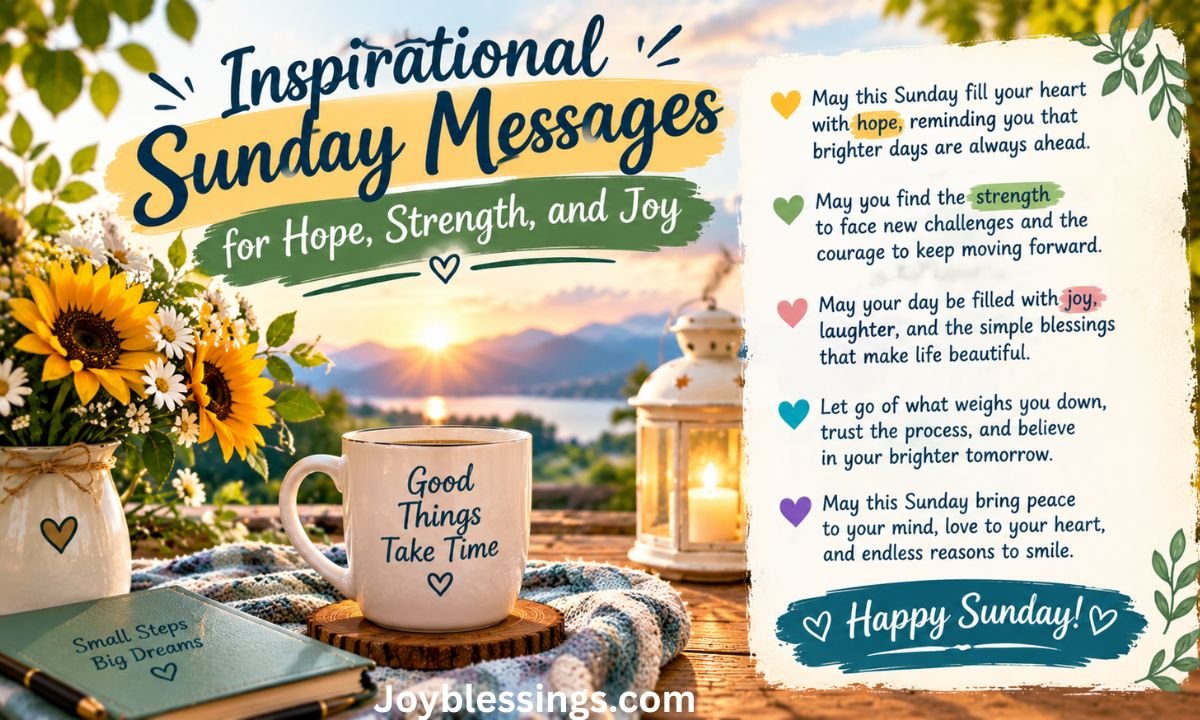 Inspirational Sunday Messages for Hope, Strength, and Joy