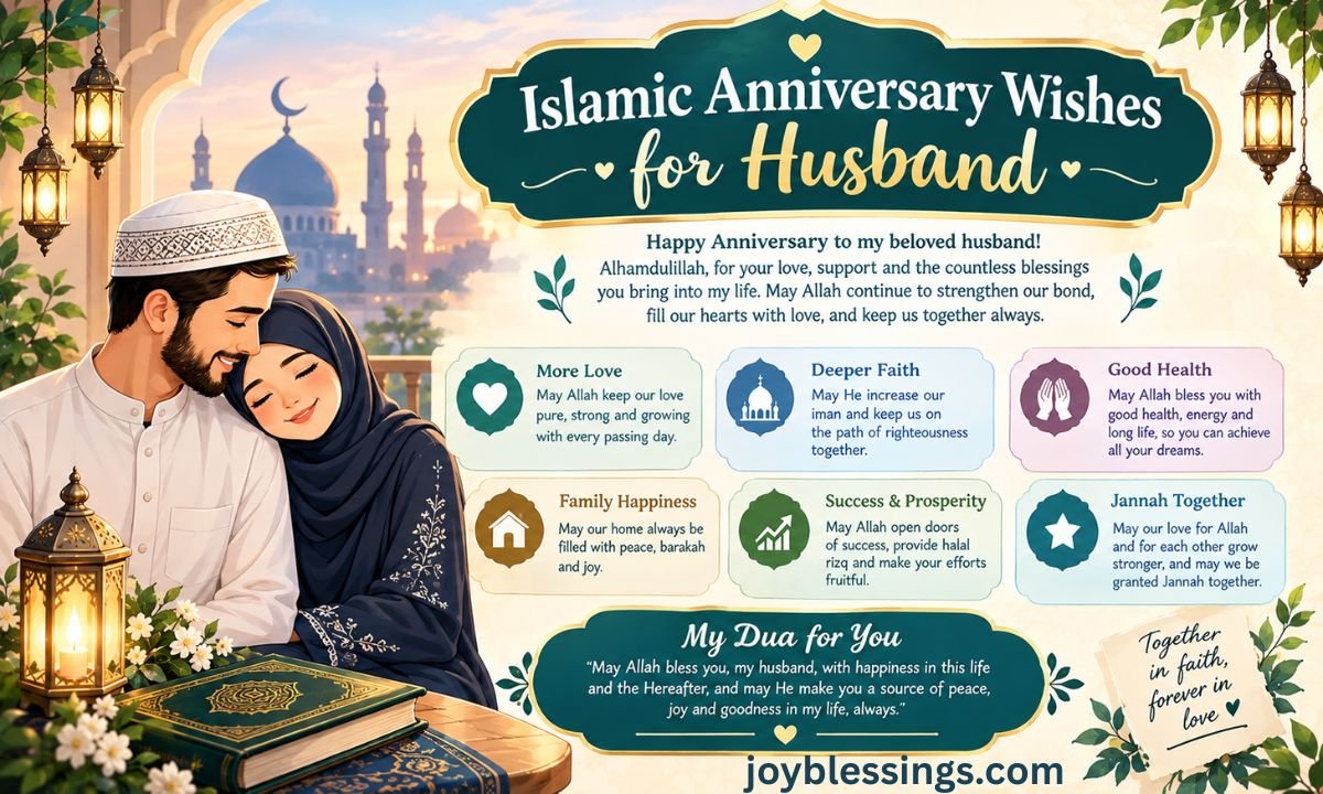 Islamic Anniversary Wishes for Husband