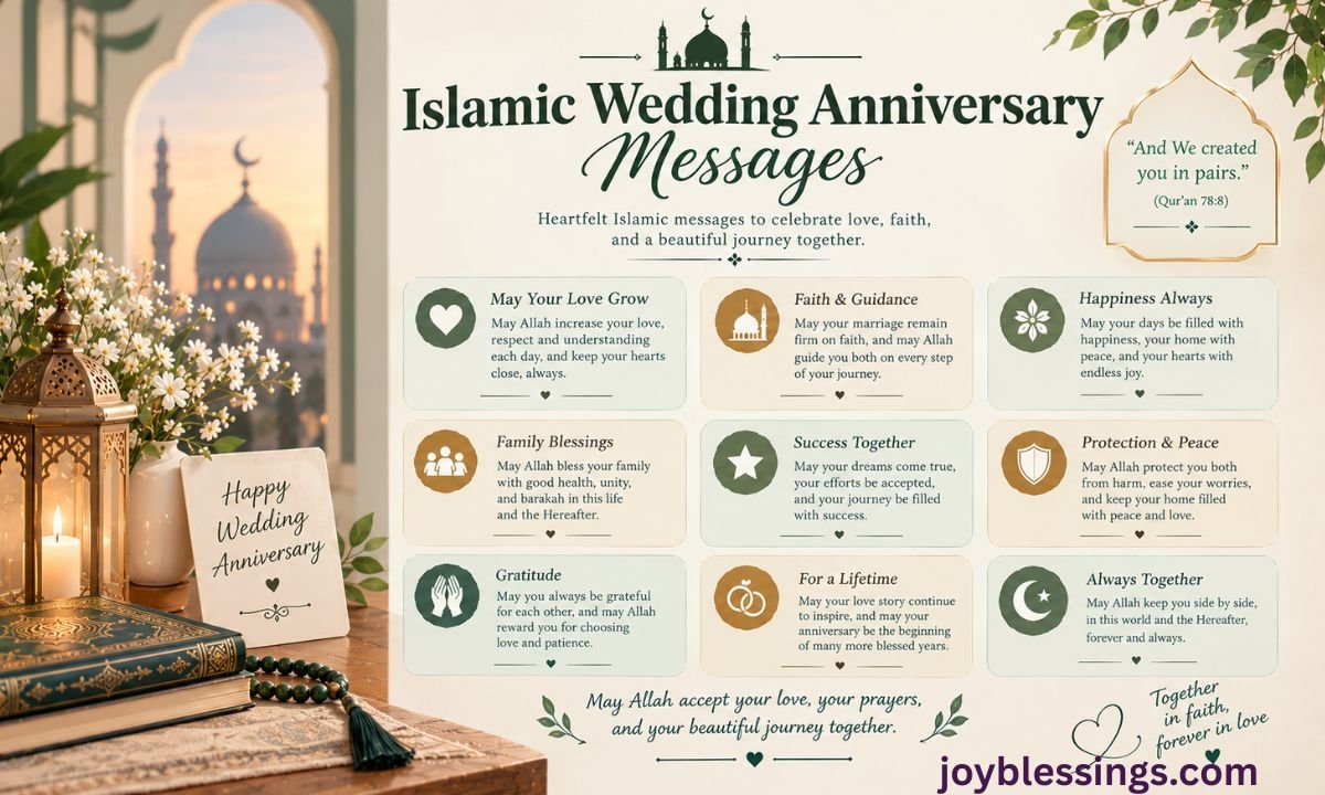 Islamic Wedding Anniversary Messages