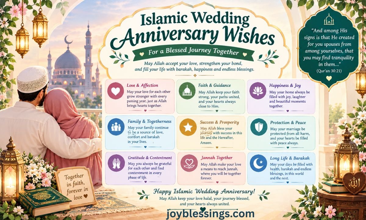 Islamic Wedding Anniversary Wishes