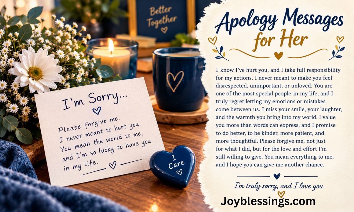 Long Apology Paragraphs for Her