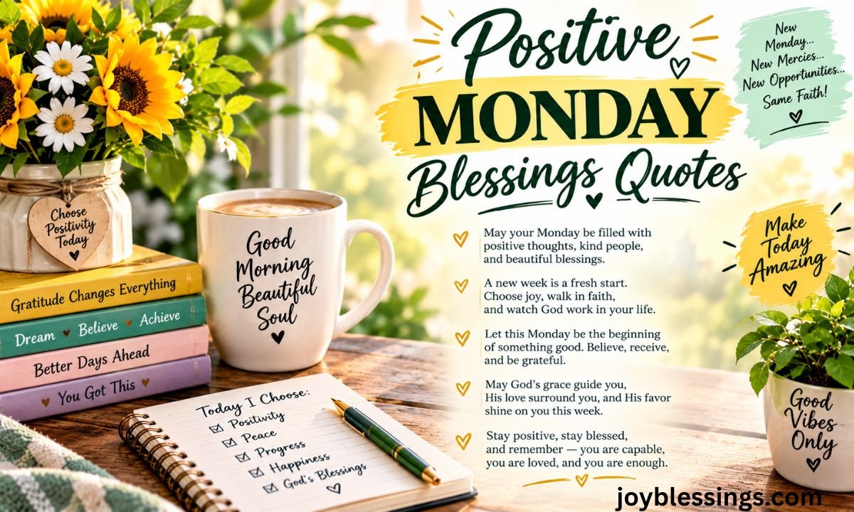 Positive Monday Blessings Quotes