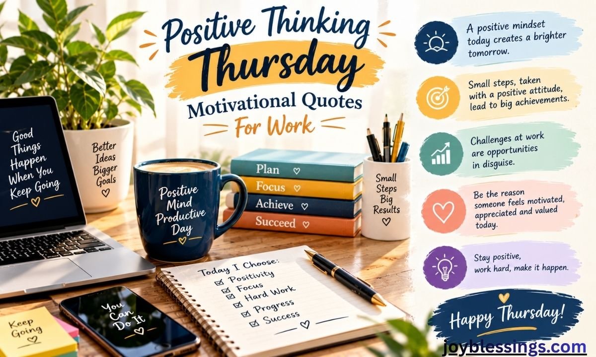 Positive Thinking Thursday Motivational Quotes For Work