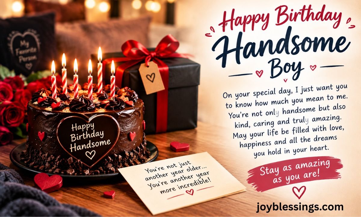 Romantic Happy Birthday Handsome Boy Wishes