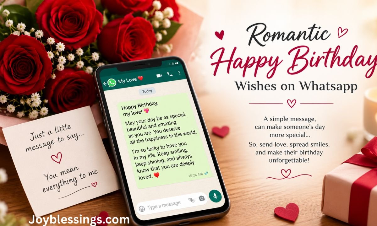 Romantic Happy Birthday Wishes on Whatsapp