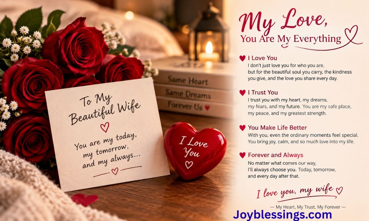 Romantic Love and Trust Messages for My Wife