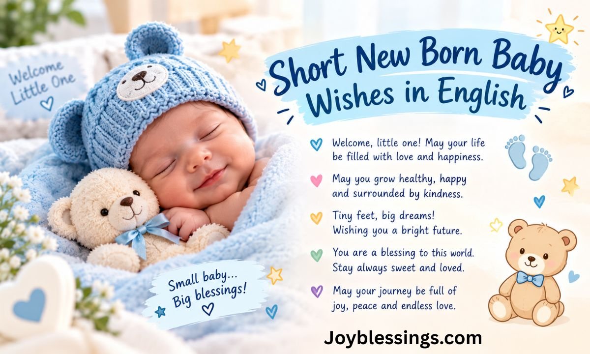 Short New Born Baby Wishes in English