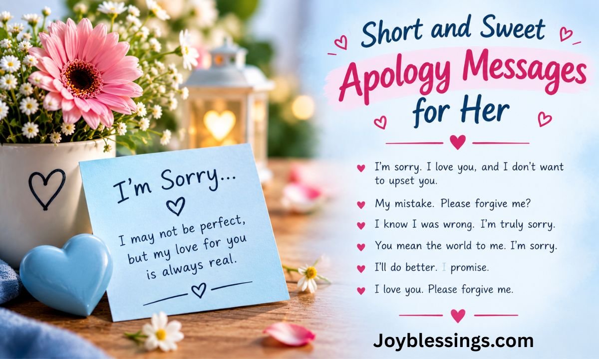Short and Sweet Apology Messages for Her