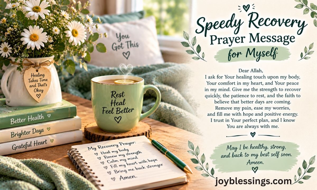 Speedy Recovery Prayer Message for Myself