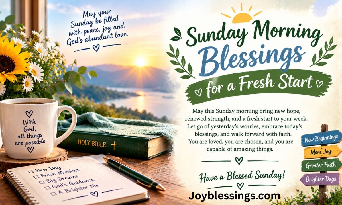 Sunday Morning Blessings for a Fresh Start