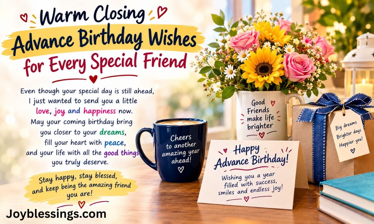 Warm Closing Advance Birthday Wishes for Every Special Friend