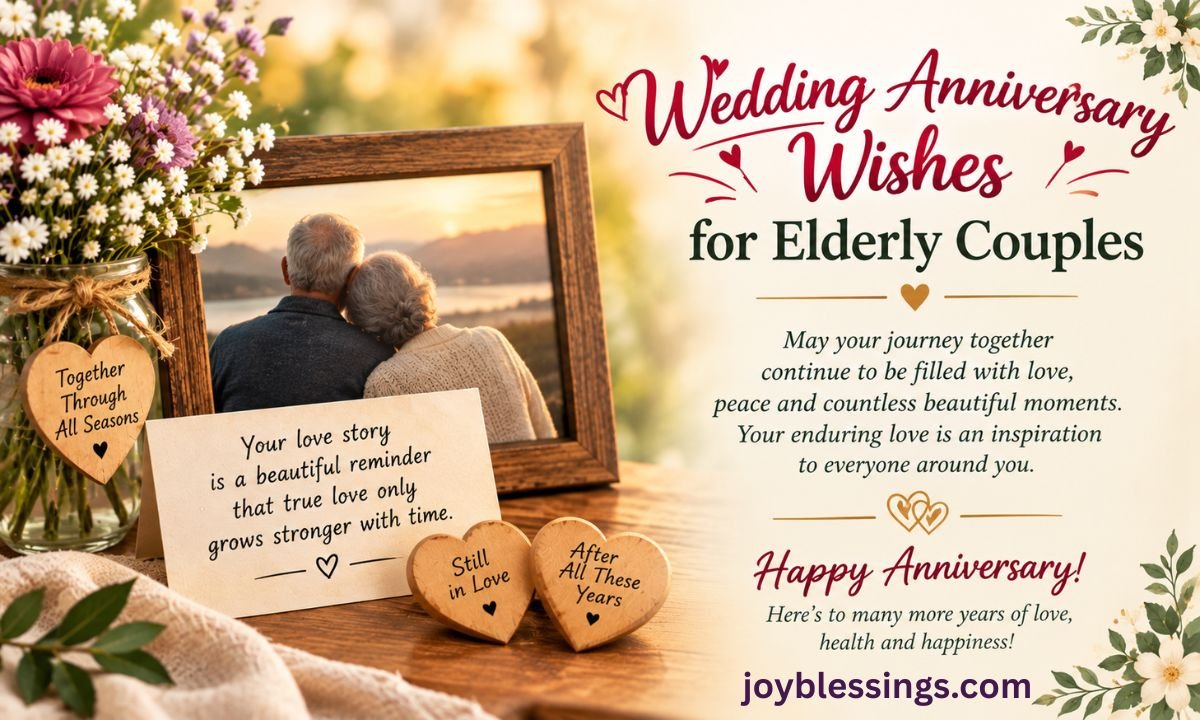 Wedding Anniversary Wishes for Elderly Couples